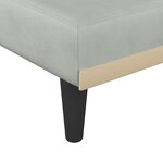 vidaXL Canapé-lit en forme de L gris clair 271x140x70 cm velours