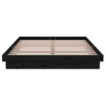 vidaXL Cadre de lit sans matelas noir bois massif
