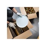 Pack and Move - Lot de 12 Paires de gants de travail déménagement - Coton et PVC antidérapant - Blanc et Noir