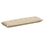 vidaXL Coussin de Dos Crème 160 x 50 cm Tissu en microfibre
