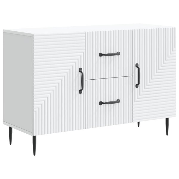 vidaXL Buffet Blanc 89 x 34 5 x 60 cm Bois d'ingénierie