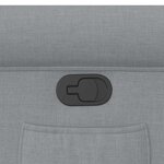 vidaXL Fauteuil inclinable Gris clair Tissu