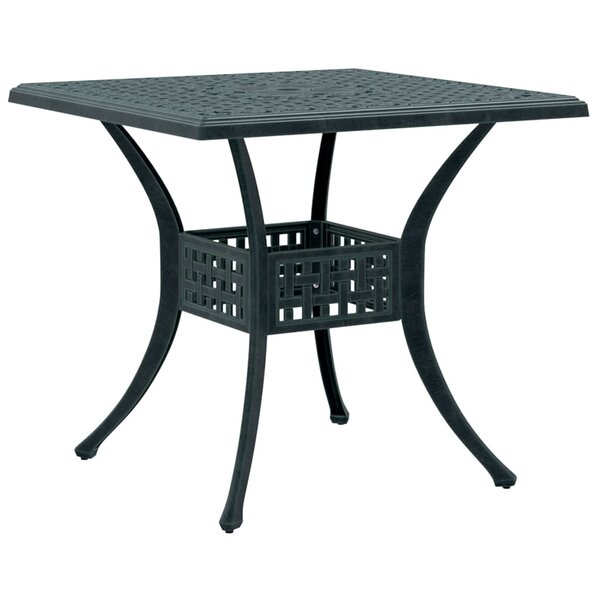 vidaXL Table de jardin vert 80x80x75 cm aluminium coulé