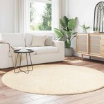 vidaXL Tapis Shaggy à poils longs NAVARRA crème 200x200 cm polyester