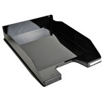 Corbeille-à-courrier MIDI-COMBO noir glossy EXACOMPTA