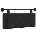 vidaXL Tête de lit suspendue Noir Simili cuir
