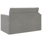 vidaXL Canapé-Lit Gris clair 124 x 71 x 78 cm Velours