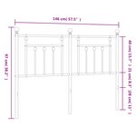 vidaXL Tête de lit métal blanc 140 cm