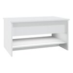 vidaXL Table basse Blanc 80x50x40 cm Bois d'ingénierie