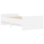 vidaXL Cadre de lit sans matelas blanc 75x190 cm