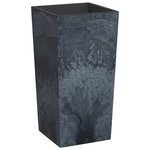 vidaXL Jardinière et intérieur amovible anthracite 21/49L aspect béton