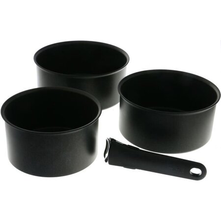 Tefal ingenio expertise set de 3 casseroles l6509502 16-18-20 cm tous feux dont induction