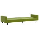 vidaXL Canapé-lit à 2 places vert clair velours