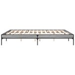 vidaXL Cadre de lit sonoma gris 180x200 cm bois d'ingénierie et métal