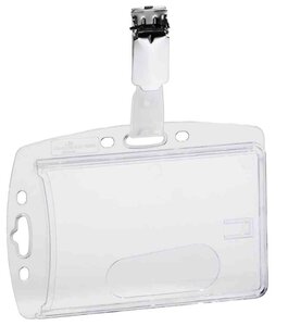 Boite de 25 Porte-badge rigide avec clip 54 x 85 mm DURABLE