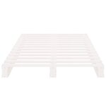 vidaXL Lit de palette blanc 100x200 cm bois de pin massif