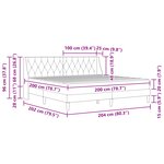vidaXL Cadre de lit avec matelas Vert foncé 200 x 200 cm Velours