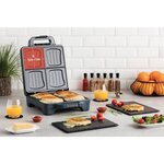 FRIFRI FRI1604016GRP - Le Croque-Monsieur QUATUOR DWICH XL - 1600W - Plaques XL anti adhérentes - Pieds anti dérapant