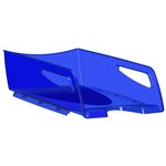 Corbeille à courrier Pro Maxi Happy Hauteur 11 5 cm Bleu Translucide CEP