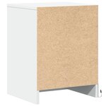 vidaXL Armoires de chevet et lumières LED 2Pièces blanc bois d'ingénierie