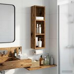vidaXL Armoire murale de salle de bain Bois ancien 20 x 14 x 70 cm