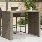 vidaXL Table de jardin avec dessus en bois d'acacia gris 145x80x110 cm