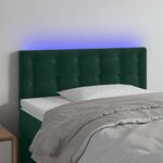 vidaXL Tête de lit à LED Vert foncé 80x5x78/88 cm Velours