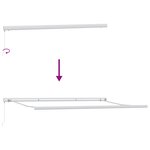 vidaXL Auvent Rétractable Vert et blanc 500 × 300 cm Tissu et Métal