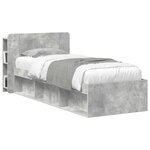 vidaXL Cabinet de Tête de Lit Gris béton Bois d'ingénierie
