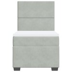 vidaXL Sommier à lattes de lit et matelas Gris clair 90x190 cm Velours