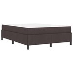 vidaXL Lit à ressorts avec matelas Marron foncé 140 x 190 cm tissu