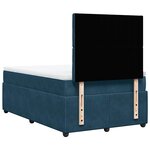 vidaXL Sommier à lattes de lit et matelas bleu 120x200 cm velours