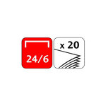 Agrafeuse Easy 70  d' effort en moins 20-25 feuilles 24-26/6 Anthracite MAPED