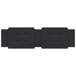 vidaXL Coussin de tête de lit noir 180 cm similicuir
