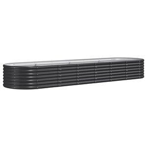 vidaXL Lit surélevé de jardin Acier enduit de poudre Anthracite