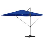 vidaXL Parasol déporté bleu azur Housse en polyester Grand
