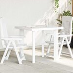 vidaXL Table de jardin Blanc 80x75x72 cm Plastique
