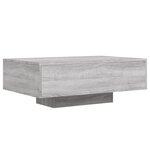 vidaXL Table basse avec lumières LED sonoma gris 85x55x31 cm