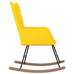 vidaXL Chaise à bascule Jaune moutarde Tissu