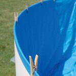 Gre revêtement de piscine rond bleu 350 x 90 cm fsp350 / sp350f