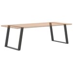 vidaXL Pieds de table à manger en U 2 pièces Anthracite 100 x (72-73) cm Acier