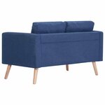 vidaXL Ensemble de canapé 2 Pièces tissu bleu