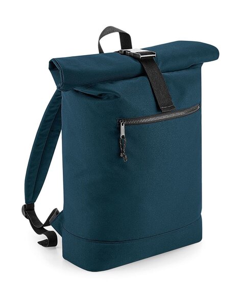 Sac à dos roll-top polyester recyclé - BG286 - bleu pétrole