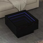 vidaXL Table basse Chêne noir 50 x 50 x 30 cm Bois d'ingénierie