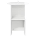 vidaXL Table d'appoint Blanc brillant Ø 39 5 x 55 cm Bois d'ingénierie