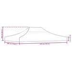 vidaXL Toit de tente de réception 4x3 m Orange 270 g/m²
