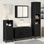 vidaXL Ensemble de mobilier de salle de bain 2 Pièces Chêne noir
