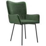 vidaXL Chaises à manger lot de 2 Vert foncé Velours