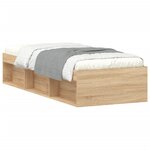 vidaXL Cadre de lit chêne sonoma 75x190 cm petit simple