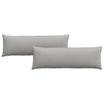 vidaXL Coussins de canapé 2 Pièces Gris 120 x 40 cm tissu